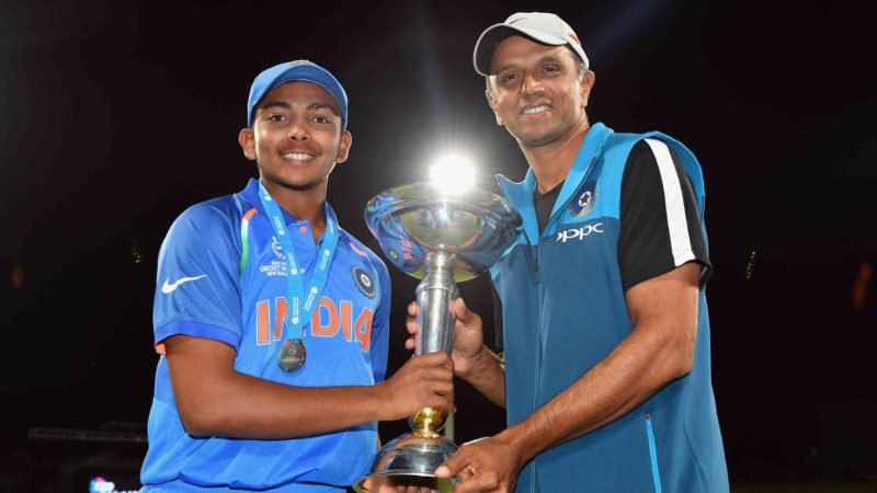 Shaw led India to glory at the 2018 U19 World Cup with Dravid as the team coach