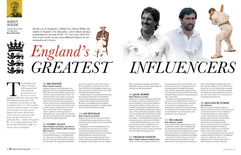 England's greatest influencers