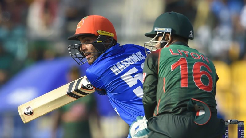 Hashmatullah Shaidi top-scored for Afghanistan with a 99-ball 71