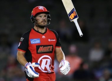 Aaron Finch reprimanded for smashing a chair after BBL final dismissal