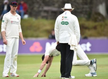James Anderson sustains calf tightness for Lancashire a month before the Ashes
