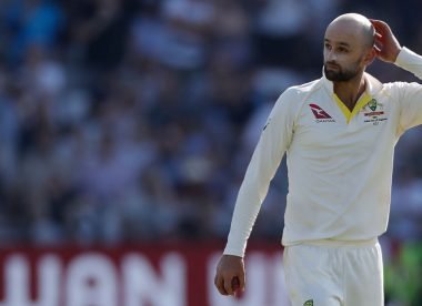 Touch football session goes awry as Nathan Lyon twists ankle
