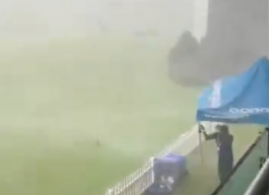 Watch: 'Tornado stops play' in England v Zimbabwe U19 clash