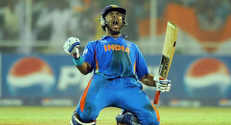 Yuvraj Singh made a fifty at the 2011 World Cup quarter-final against Australia
