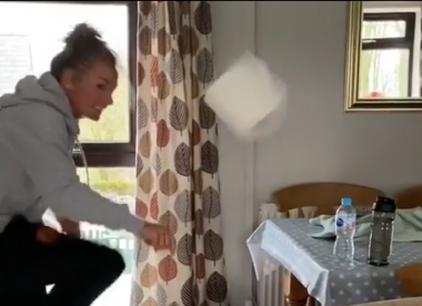 Compilation: Cricketers take the Toilet Roll Challenge with mixed results