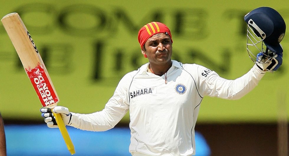 Opoosition India highest Test scores Sehwag 319