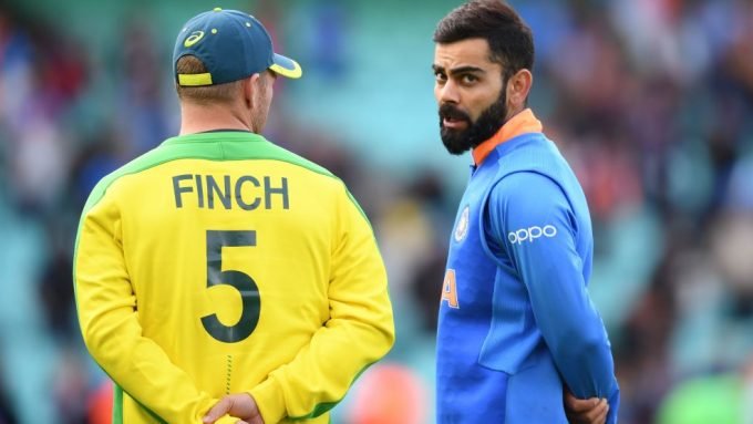 When Finch asked the umpire for advice on how to bowl to Kohli and Rohit