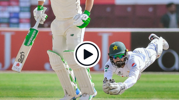 Watch: 'Superman' Mohammad Rizwan takes superb diving catch