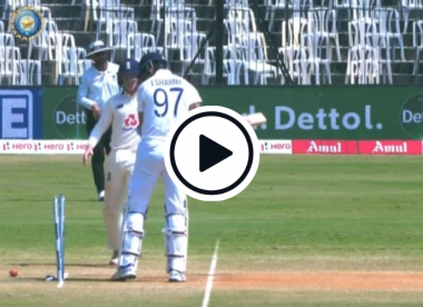 Watch: The bizarre dead ball drama that delayed England's victory march