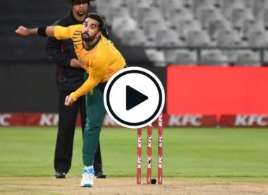 Watch: Tabraiz Shamsi's run up gimmick that was similar to Andre Russell's IPL one