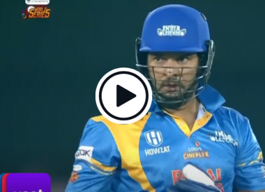 Watch: Yuvraj Singh goes on a rampage again, hits four sixes in an over