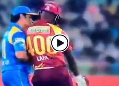 Watch: Tendulkar and Lara involved in a "tussle" during Road Safety World Series