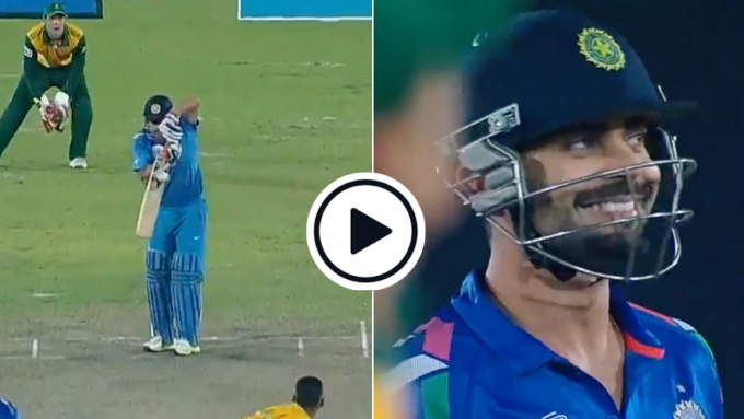 Watch: MS Dhoni plays deliberate dot ball to enable Virat Kohli to hit winning runs in World T20