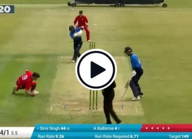 Watch: 'As good as you'll ever see' - Bowler takes brilliant return catch in Irish T20 cricket