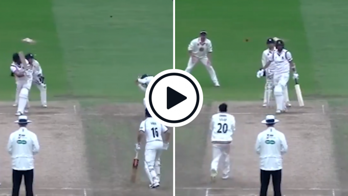 Watch: Axar Patel's bizarre caught and bowled during spell at Durham