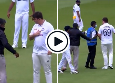 Watch: Pitch invader pretends to be India fielder, much to Siraj's amusement