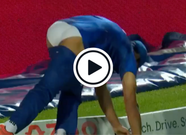Watch: 'I'm glad you've got pants on' – Ravi Bopara almost loses his trousers in boundary dive