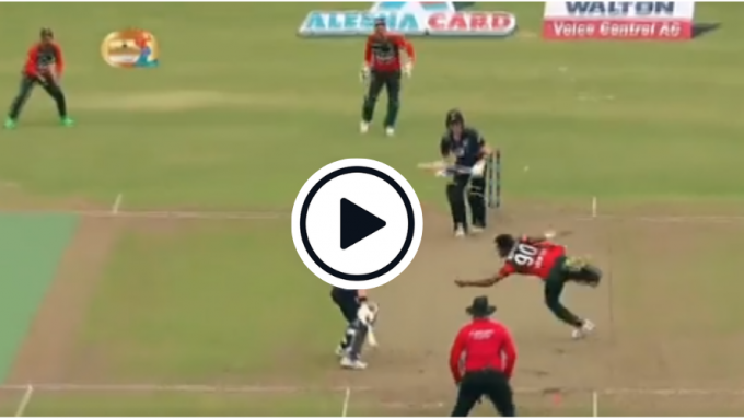 Watch: 'One of the greatest catches of 2021' - Mustafizur grabs stunner off his own bowling