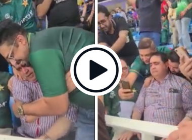 Watch: Babar Azam's father weeps with pride in stands after Pakistan's historic win over India