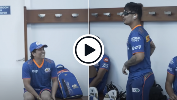 Watch: Ishan Kishan hastily ditches shades, earpods upon spotting Tendulkar 'sir' in hilarious IPL dressing room clip
