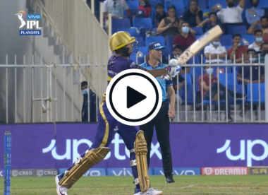 Watch: Shubman Gill front foot smashes 90mph Anrich Nortje delivery for incredible six