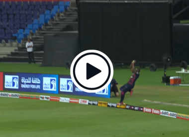 Watch: Danny Briggs' last-ball six almost gets negated by Andre Russell's acrobatic boundary effort in incredible T10 finish