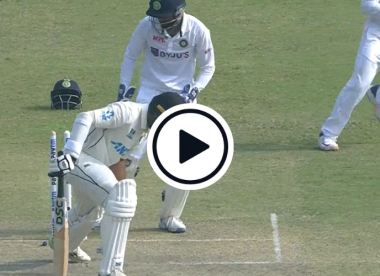 Watch: Ravindra gets Ravindra - Jadeja turns one big out of the footmarks, cleans up debutant with ripper