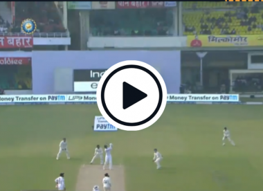Watch: Shreyas Iyer smashes massive last-over six to cap off dream first day on Test debut