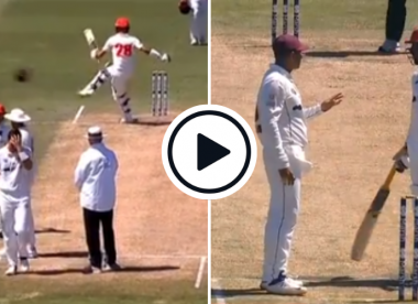 Watch: Jake Weatherald kicks away helmet placed on crease by fielder, gets confronted by Khawaja, umpires in bizarre Shield incident
