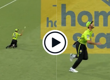Watch: 'Brain fade' – Ben Cutting comically throws ball away in celebration after catch off free-hit, ends up giving two extra runs in BBL