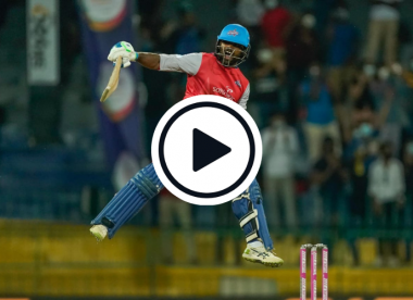 Watch: Sri Lanka all-rounder smashes five sixes in six-ball innings to break records and win match from nowhere