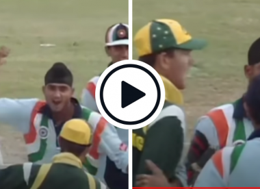 Watch: 17-year-old Harbhajan gives Ponting a fiery send-off, gets shoulder barge in return in epic duel from 1998