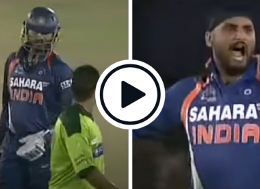 Watch: The Harbhajan-Shoaib face-off — When Bhajji won a hot-headed thriller with a last-over six