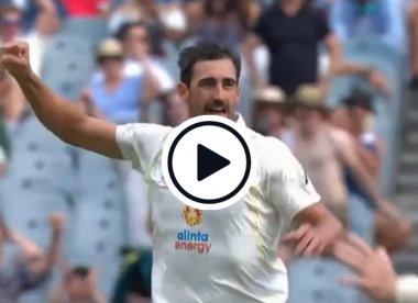 Mitchell Starc very nearly gets Joe Root with hat-trick ball after taking apart England top order in fiery spell