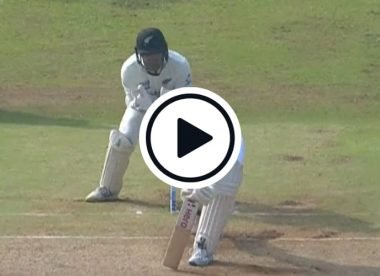 Watch: Ashwin attempts to review despite being bowled by Ajaz Patel dream delivery