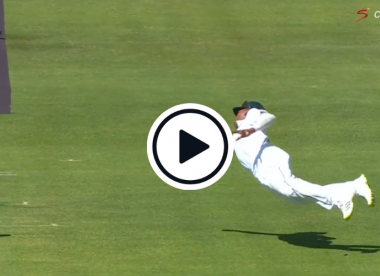 Watch: Keegan Petersen dives spectacularly at leg-slip to dismiss Pujara off second ball of the day