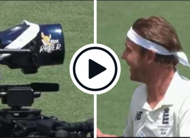 Watch: Fox Rover hilariously dons headband as an apology after Stuart Broad shouts 'Stop moving the robot' on day two