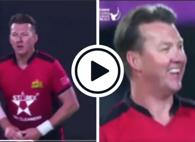 Watch: 45-year-old Brett Lee whips up his old magic, defends eight runs in last-over T20 win in Legends cricket