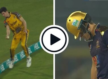 Watch: English 20-year-old misses out on incredible ton on Pakistan Super League debut by inches due to tiptoeing boundary grab