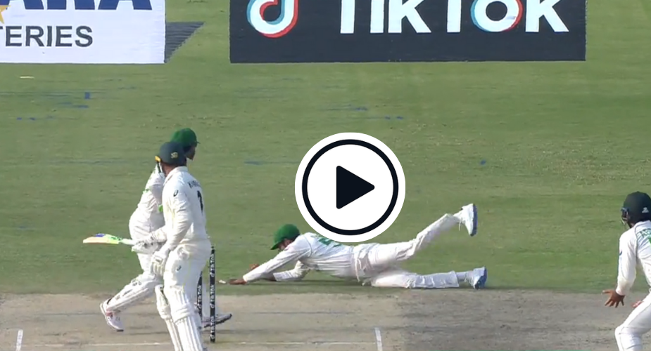 Watch: Babar Azam Takes Diving, One-Handed 'Blinder' At Slip Off Spinner To Dismiss Usman Khawaja