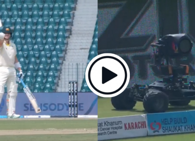 Watch: 'Stop the thing moving!' – Buggy camera at midwicket fence distracts animated Steve Smith
