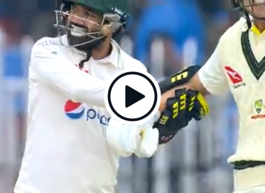 Watch: Mohammad Rizwan turns physio, gives Marnus Labuschagne's arm a rub after blow
