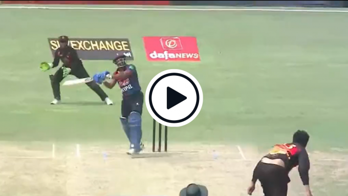 Watch: 18-year-old Nepal debutant unleashes Dhoni-style helicopter shot on the way to a blistering 11-ball 31