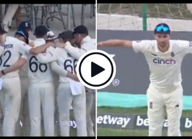 Watch: Mark Wood hilariously mimes air-hug after missing out on team huddle