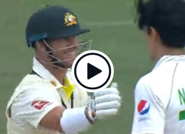 Watch: David Warner turns stares into smiles, shares laughs with Pakistan quicks during engaging duel