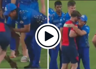 Watch: Jonty Rhodes dashes to touch Sachin Tendulkar's feet in amusing IPL post-match reunion
