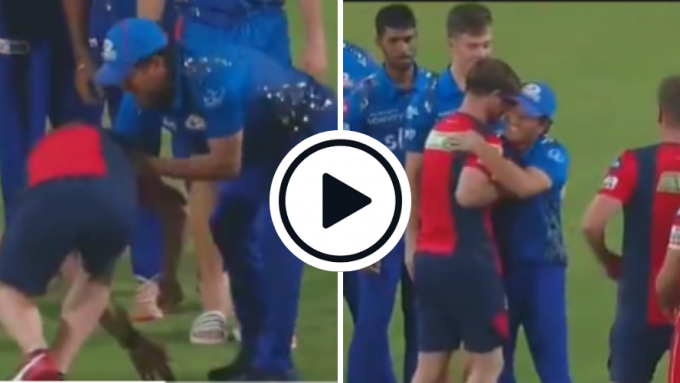 Watch: Jonty Rhodes dashes to touch Sachin Tendulkar's feet in amusing IPL post-match reunion