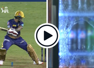 Watch: Flat IPL six smashes drinks fridge next to dugout