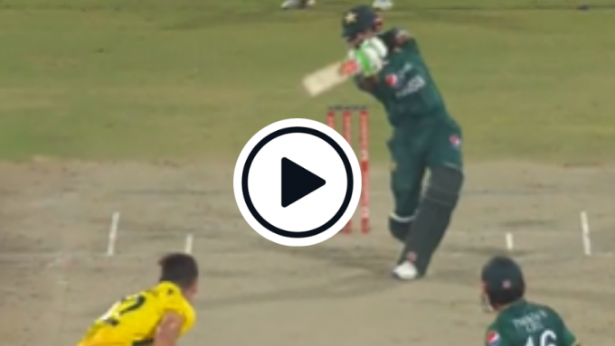 Watch: Babar Azam nails glorious back-away over-the-top cover drive in Australia T20I