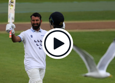 Watch: Cheteshwar Pujara strokes third hundred in three weeks to continue special start to County Championship campaign